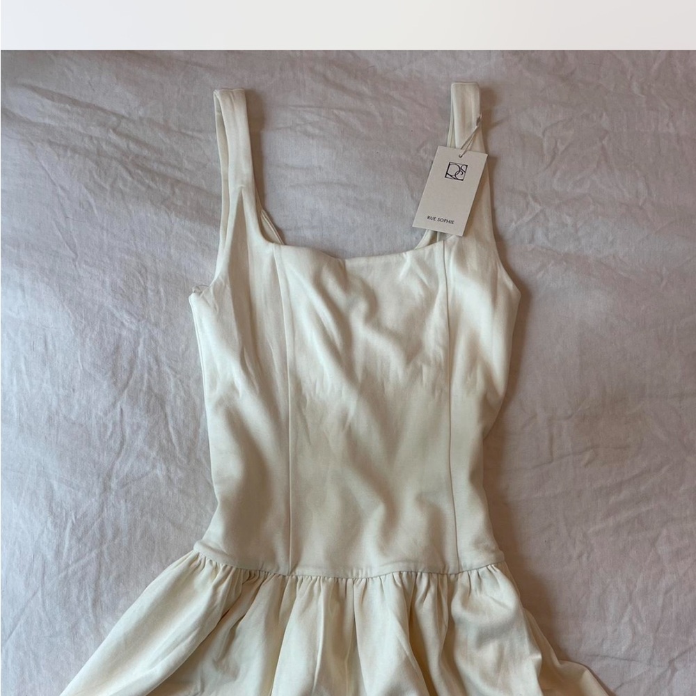 Sophia Rue Drop Waist White Dress